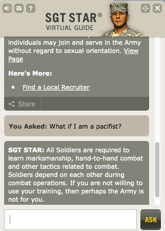 Illustration for article titled Free Sgt. Star: Army Ignores FOIA Request for Artificial Intelligence Records